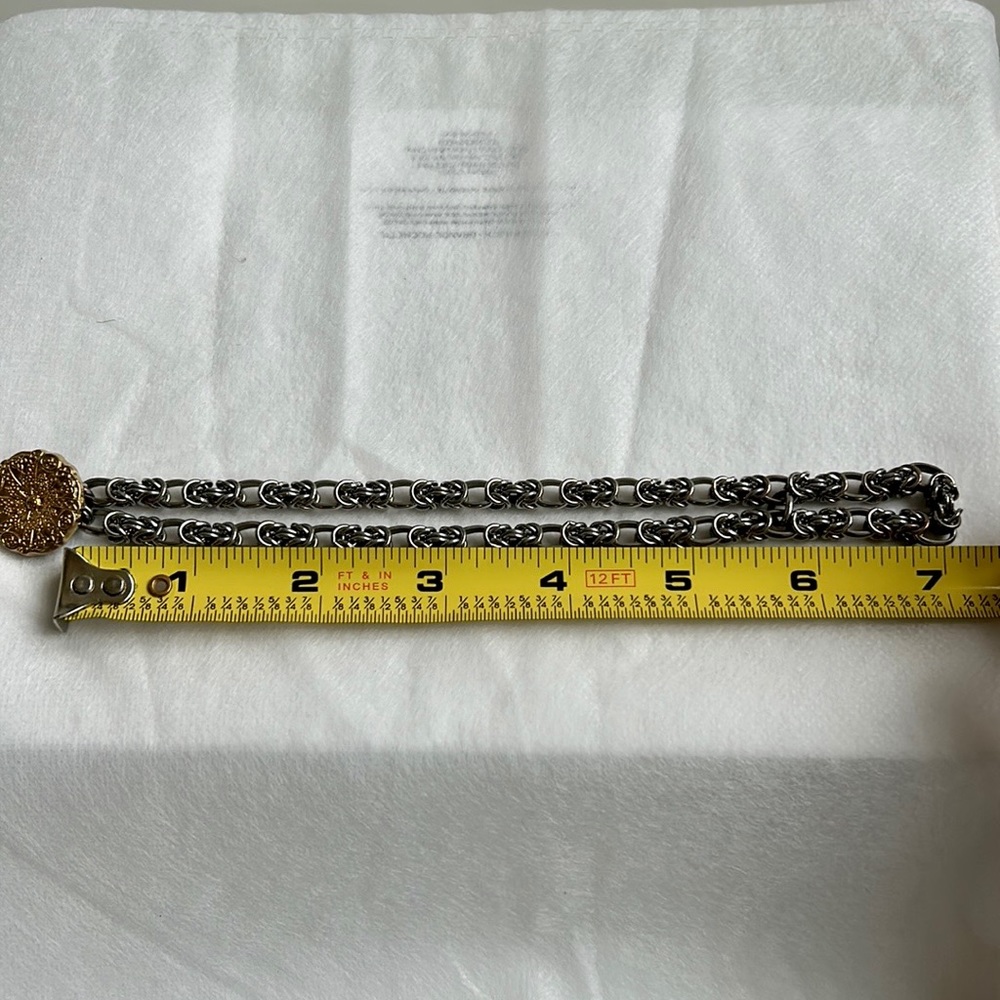 Banana Republic Silver Tone Double Chunky Interlo… - image 8